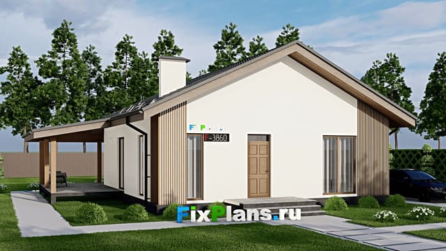 Одноэтажный дом F-3860