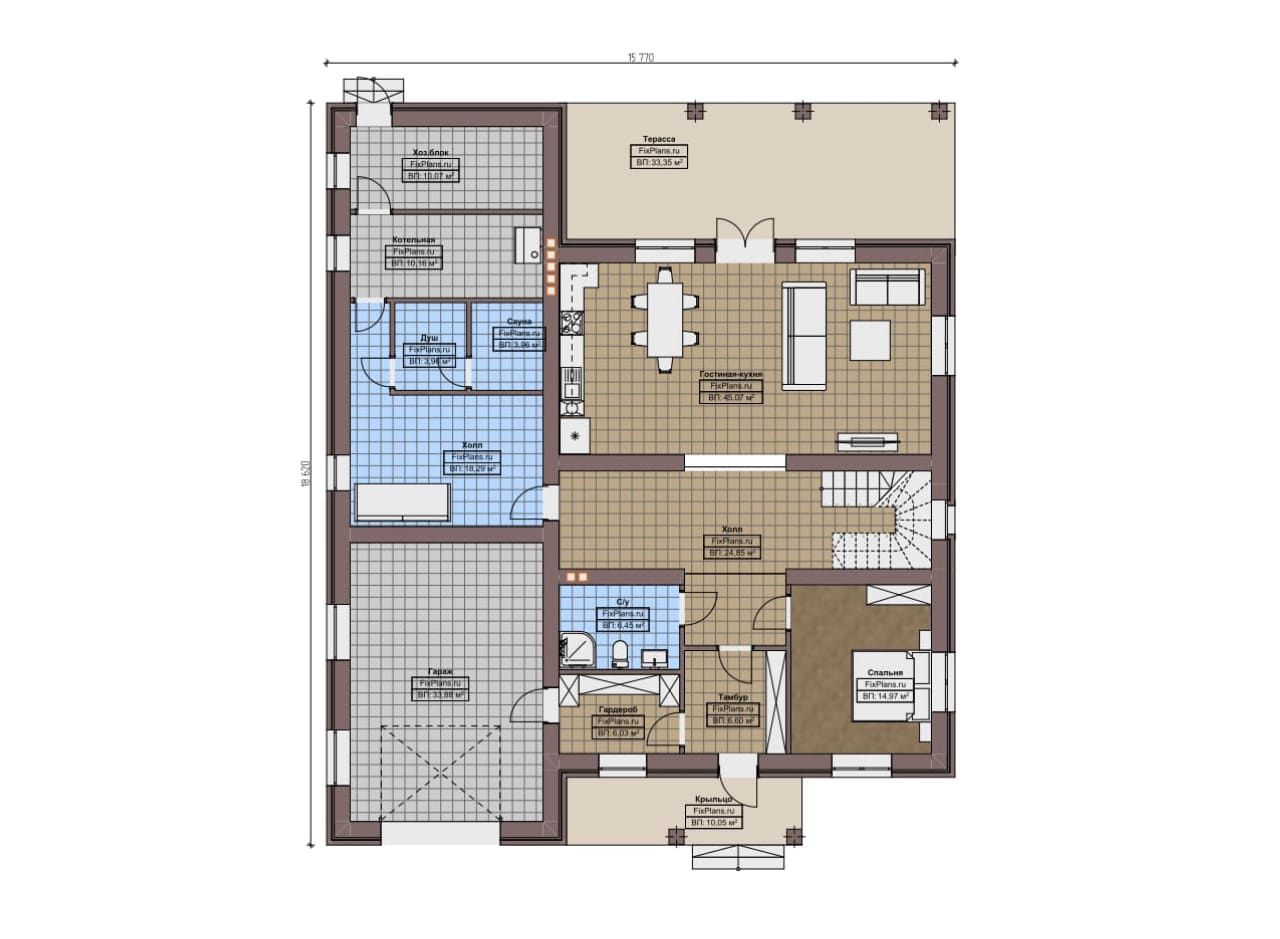 Планировка Двухэтажный дом F-10349