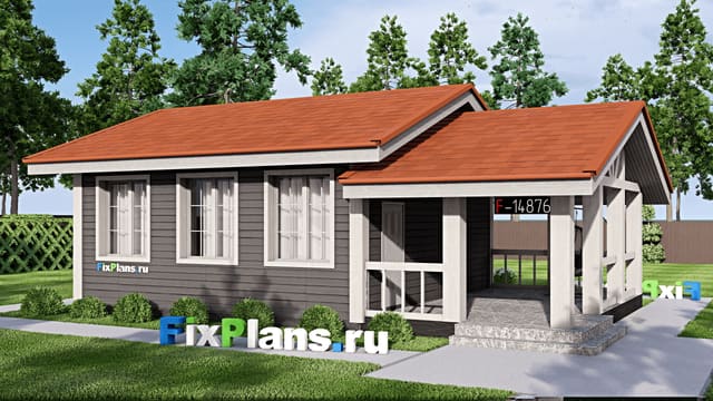 Одноэтажный дом F-14876