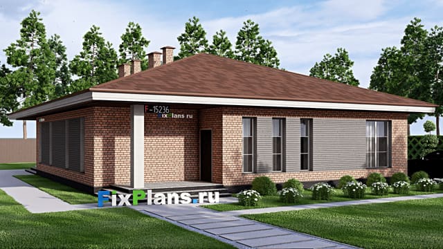 Одноэтажный дом F-15236